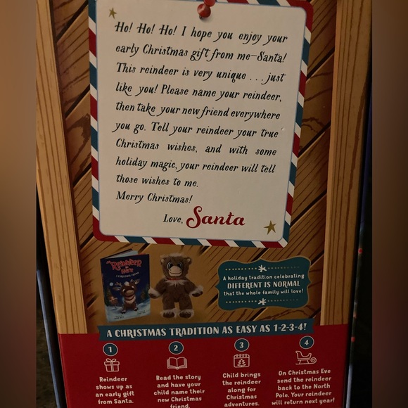 Reindeer in here, Christmas book and plush - Picture 3 of 3